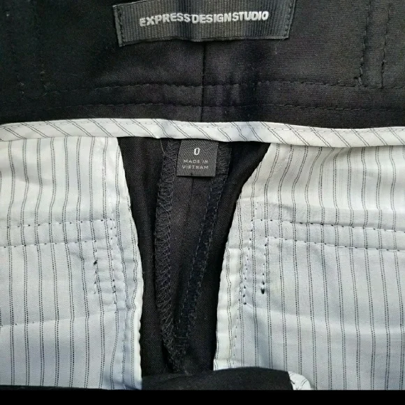 Express black and silver crop pants size 0 - Picture 3 of 7